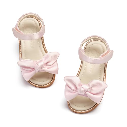 Image of ESTINE Toddler /Little Kid Girls Bow Open Toe Flat Evening Dress Sandals