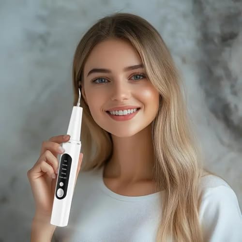 Kit Professionnel de Detartrage et Nettoyage Dentaire Haute Efficacité 5 Niveaux LED 4 Tetes Remplacables Inclus