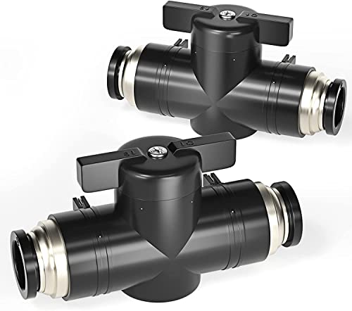 TAILONZ PNEUMATIC 6mm OD Kugelhahn Luftstromregelventil mit Steckanschluss BVU-6(Packung mit 5)