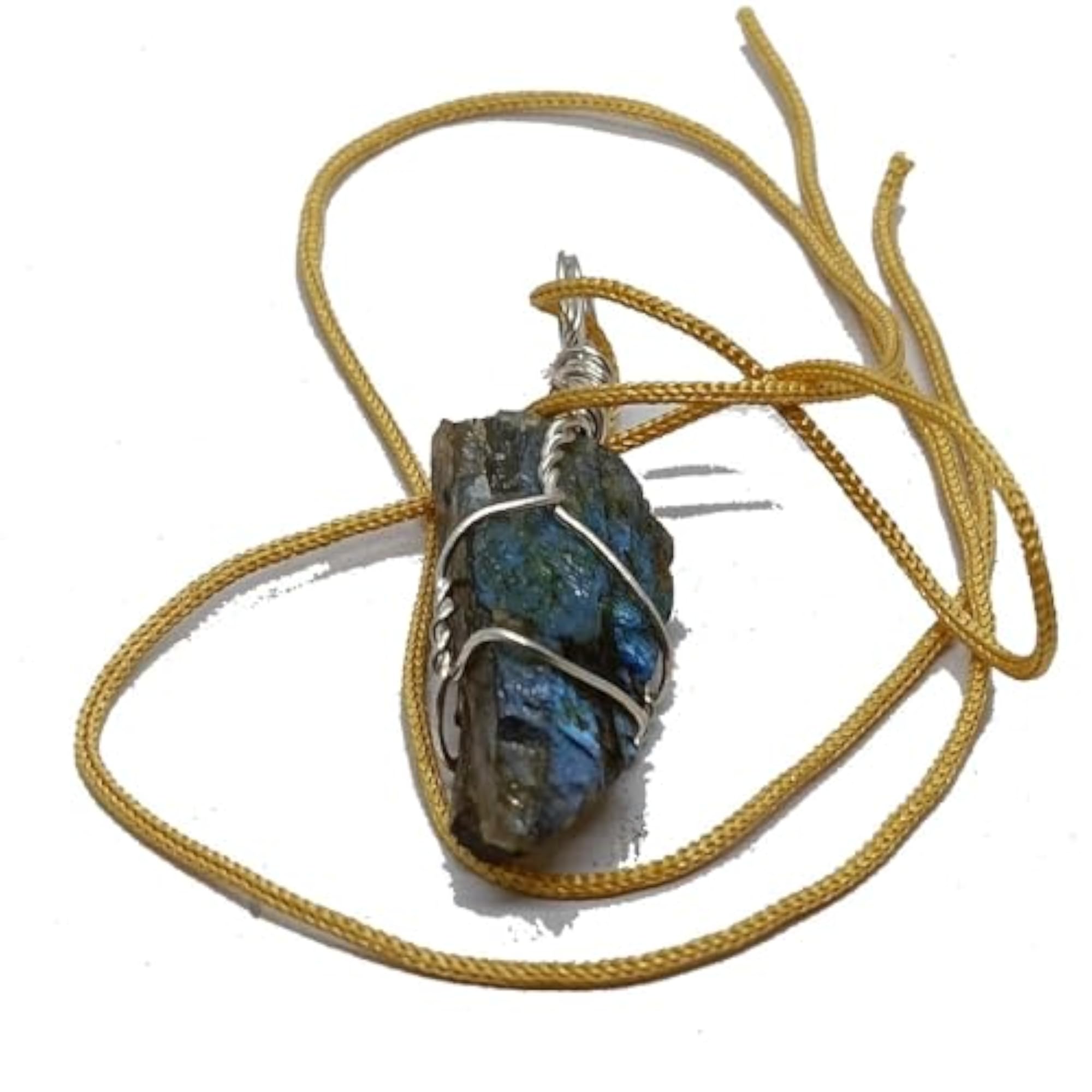 Natural Labradorite Rough Pendant, Unisex Healing Gemstone