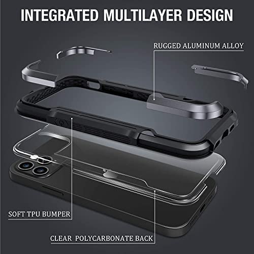 Coque iPhone 12 Pro protection hybride haut de gamme gris