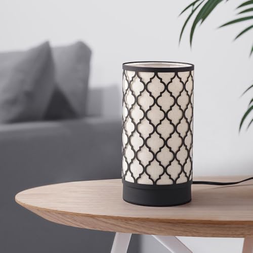 Lámpara de mesa pequeña Cerdeco con pantalla de lino y metal miniatura 4