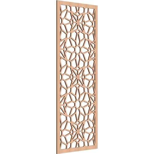 Lock Haven Decorative Pierced Fretwork Wood Wall Panels, 19 3/8"W x 49 3/8"H x 1/4"T, Alder