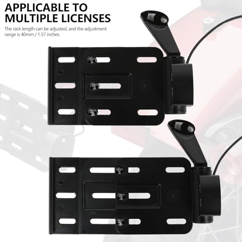 Image of Rear Side License Plate Bracket Holder w /LED Light for Harley Sportster XL883, XL1200, Dyna Low Rider FXDLS, Street Bob FXDB 2004-2020 Black