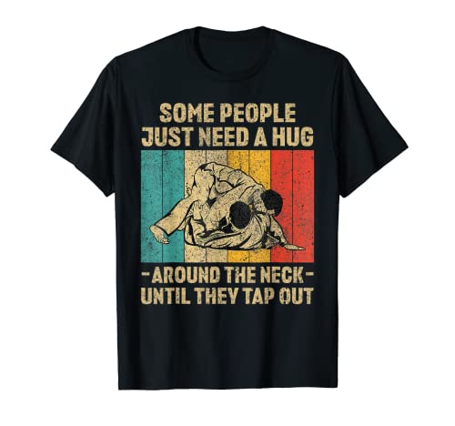 Some People Just Need A Hug Vintage BJJ Jiu Jitsu brasileño Camiseta