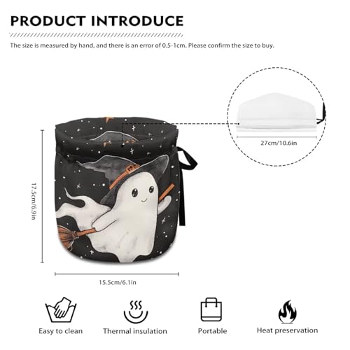 Image of Cute Ghost Tea Pot Cover Keep Tea Warm Insulation Teapot Cozies Machine Washable Kettle Cover Breakfast Warmer Home Decor for Home Kitchen Tea Party Table Decor