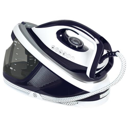 HOMCOM Centro de Planchado 2600W 8 Bares 100 g/min Apagado Automático Azul