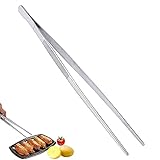 [Amplia aplicación] Las pinzas de punta son perfectas para cocinar, asar, agarrar objetos pequeños, uso de farmacia, arrancarse el pelo, reparación eléctrica, manualidades, incluso las pinzas de cocina se pueden usar para alimentar animales pequeños, limpiar un jardín o pecera, mantenimiento de planta.