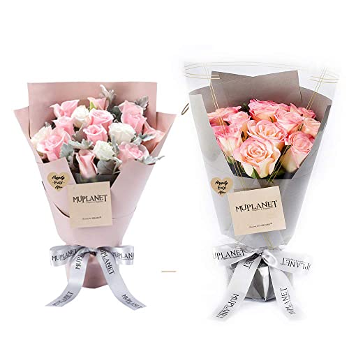 Hybsk Heart Happily Ever After Stickers Kraft 1.5 Inchtotal 500 Labels Per Roll (Kraft Paper) #TOP3