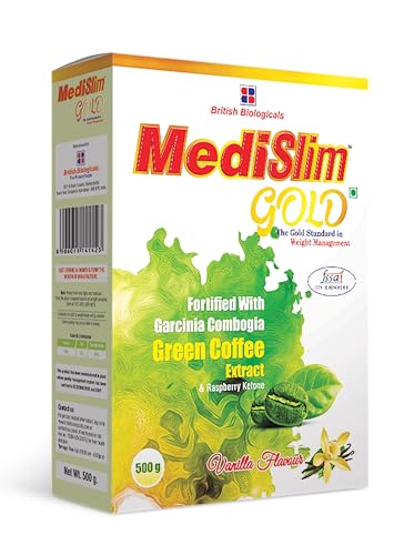 British Biologicals Medislim Gold Meal Replacement Shake For Weight Management-500 Gm-Sugar-Free,Cholesterol-Free,Zero Trans-Fat,Gluten-Free Drink With(Goodness Of Garcinia Cambogia,Raspberry,Ketone) (B08FJ9D4YF) Amazon Price History, Amazon Price Tracker