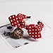 Lvyeer Red Polka Dot Bow Headbands for Women Bandana Hairband with Bow Halloween Costume 50s Hair Accessories Red Hair Bow Headband for Party Girls Bow