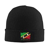 Gorro De Punto Bandera De San Cristóbal Y Nieves Gorro De Invierno Elástico Skull Cap Unisex Beanie Hat para Ciclismo Senderismo Running