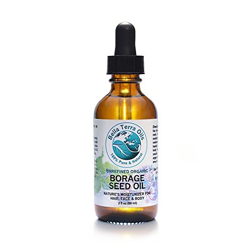 Borage Seed Oil 2 oz (GLA) 100% Pure Cold-pressed Unrefined PA-free Organic - Bella Terra Oils