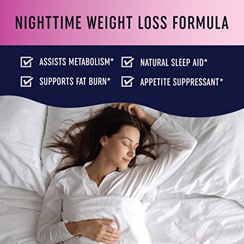 Night Time Fat Burner Weight Loss Support For Women | Appetite Suppressant And Metabolism Booster | Nighttime Shred Fat Burners With Melatonin To Boost Weight Management Overnight (60 Caps) #TOP5