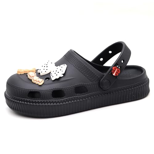 Image of SVAAR Fashionable Comfortable Lightweight Platform Heels Clogs for Women's | Cushioned Footwear | Lightweight Slip-ons | Waterproof Sandals for Women