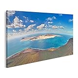 islandburner cuadro sobre lienzo panorama de la isla de La Graciosa Lanzarote Islas Canarias España imágenes murales póster