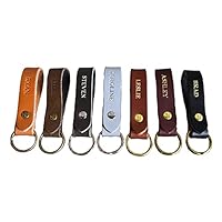 Algopix Similar Product 4 - Personalized Leather Keychain  Custom