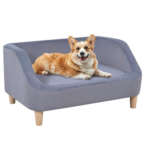 30'' Raised Dog Sofa, Elevated Pet Couch for Small and Medium Dog...