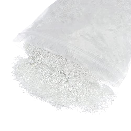 sourcing map Hachée Fibre Verre Brins 3mm Longueur Anti-fissuration Fibres Verre pour Ciment Mélanger pour Bâtiment Parois Jardin Sol 1LB