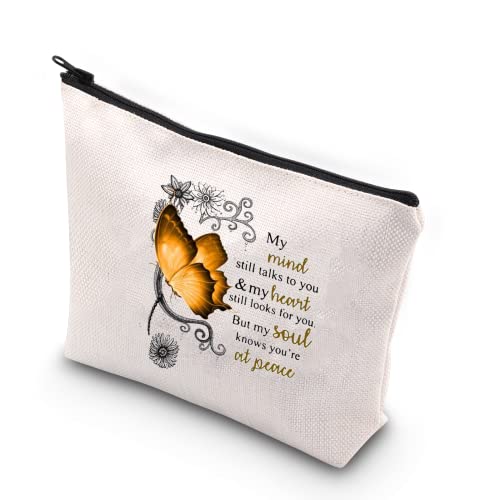 BDPWSS Schmetterlings-Gedenkgeschenk "My Mind Still Talks To You My Heart Still Looks For You My Soul Knows You're At Peace", Schmetterling spricht You2, Tragbar Cover