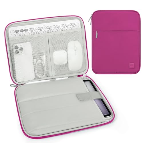 Dadanism 13 Pulgadas Funda Bolsa Protectora Acolchada para iPad Pro 13' M5/M4, iPad Air 13' M4/M3, MacBook Neo 13', MacBook Air 13' M5/M4, Galaxy Tab S10+/S9 FE+/S9+12,4', Idea Tab Pro 12,7', Fucsia
