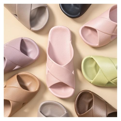 Bath Slippers Cross Design EVA Indoor Slippers for Men and Women for showering and indoor use(Purple,6)4