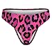XUTSAKDCJ Fashion Seamless Thongs for Women, No Show Thong Underwear Workout Comfortable Hot Pink Tie Dye Leopard Cheetah Print G-string
