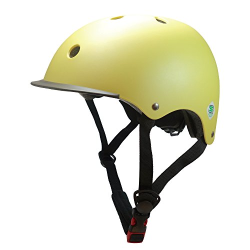 Mag Ride 48-52cm SG規格 軽量 自転車 ヘルメット 子供用 キッズヘルメット 幼児 スケート ストライダー 安全 ジュニア こども用 男の子 女の子 通学 アジャスター付き キッズ 子供 プロテクター セット スケボー ブレイブボード (マットイエロー/ヘルメット)