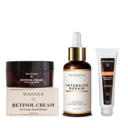 KIT AVANÇADO - RETINOL CREME WAHANA + SÉRUM RETINOL WAHANA + SABONETE LIQUIDO