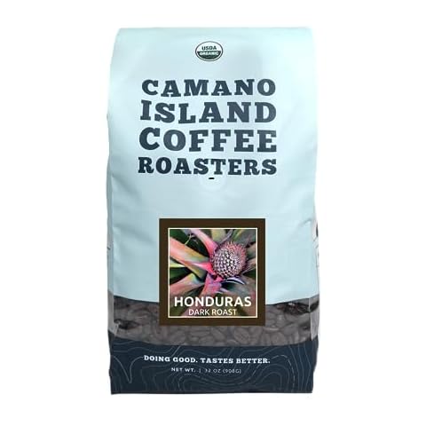 Camano Island Coffee Roasters - Honduras Dark Roast Coffee - Fresh Premium USDA Certified Organic, Shade Grown, Fair Trade, and Ethical Cover