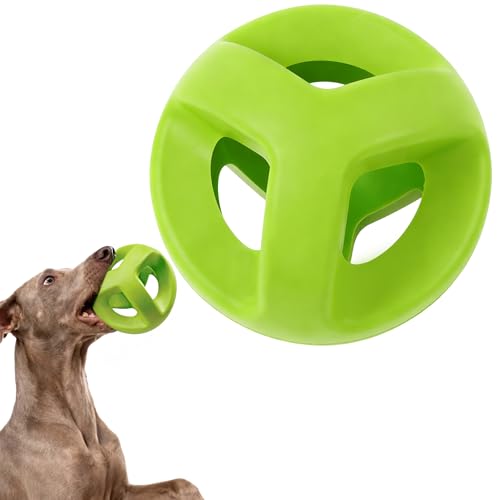 Fida Natural Rubber Dog Balls for Aggressive Chewers, Durable Dog Chew Toys for Large Dogs, Interactive Fetch & Tug of War Toys for Medium Large Breed Non-Toxic Dish Washable,4.5 * 4.5"