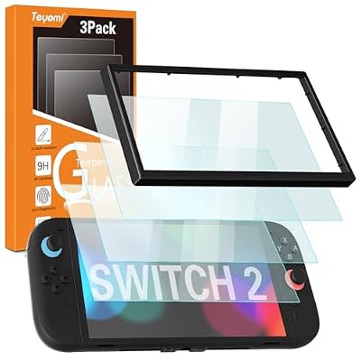 Teyomi 3 Pieza Protector de pantalla compatible con Nintendo Switch 2, vidrio templado para Nintendo Switch 2 de Marco de alineación para la instalación, película protectora fácil de instalar | Ya disponible en tu tienda friki favorita! En mundofriki.es! Teyomi 3 Pieza Protector de pantalla compatible con Nintendo Switch 2, vidrio templado para Nintendo Switch 2 de Marco de alineación para la instalación, película protectora fácil de instalar | Ya disponible en tu tienda friki favorita! En mundofriki.es!