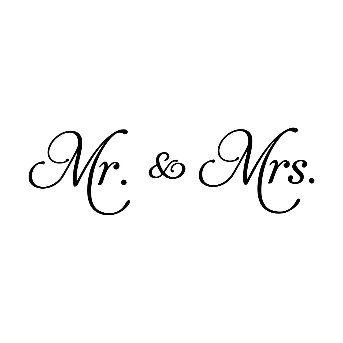 Mr Mrs Wall Decal Living Room Removable Decoration Minimalism Vinyl Bedroom Ceiling Wardrobe Wall Stickers Art Home Decor Extra Large - 42x142cm