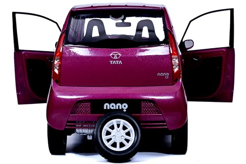 Image of Official Tata-Nano-Die-cast 1 /18 Scale Model Toy Car | Free Wheel (Not Pull Back) - for Boys and Girls Above 3 Years (Nano, Cocktail Red)
