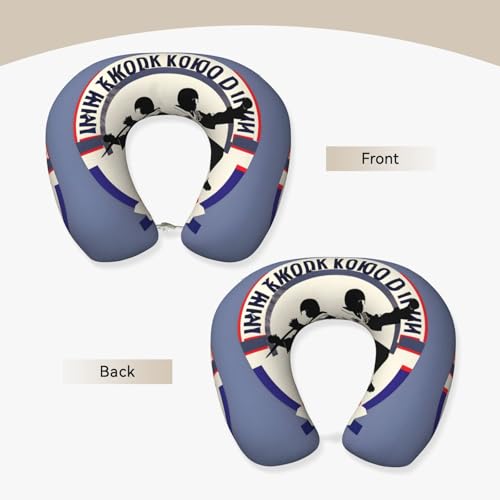 Almohada ergonómica de poliéster para viaje miniatura 3