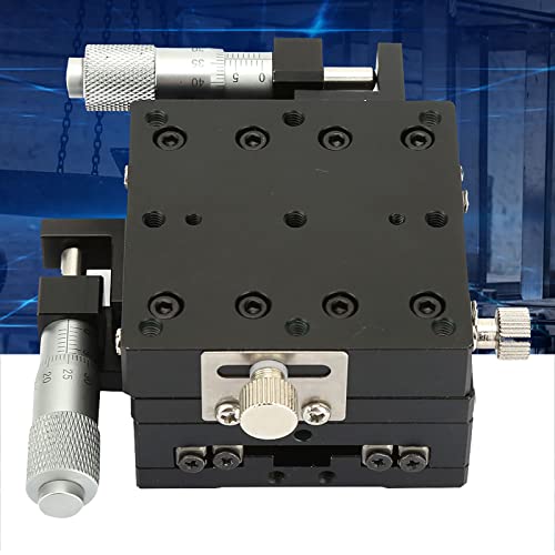 Manual Xy Linear Stage, Micrometer Slide Table Trimming Platform Roller Linear Stage 2.4 X 2.4 X 1.6In #TOP4