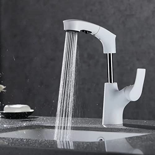 Robinet de lavabo double mode jet extractible eau chaude et froide - 2