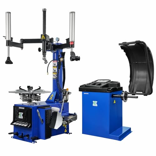 XK New Model 988 Tire Changer Tire Machine Wheel Changers Combo 690S Balancer Rim Clamp with 36 Month Part Replacements 110V
