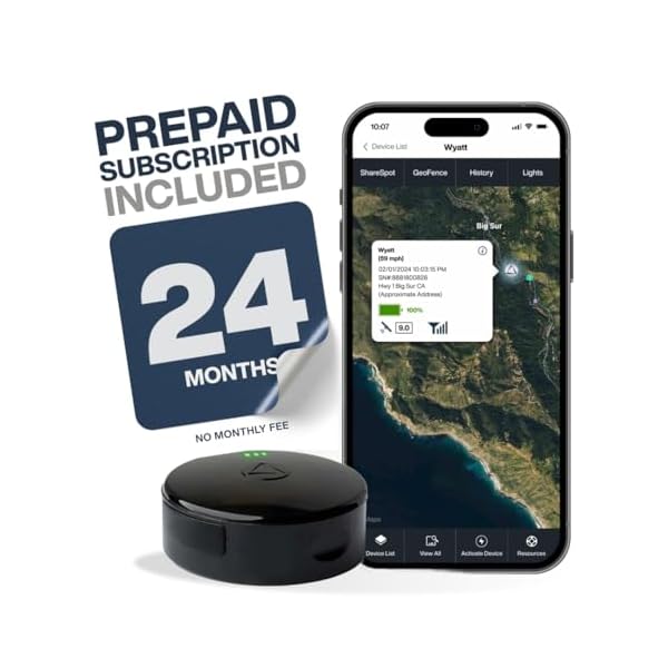 LandAirSea 54 GPS Tracker + 24-Months No Monthly Fee. Long Battery, Magnetic, & Waterproof. Global GPS Tracker for Vehicles. Made in The USA from Domestic & Imported Parts