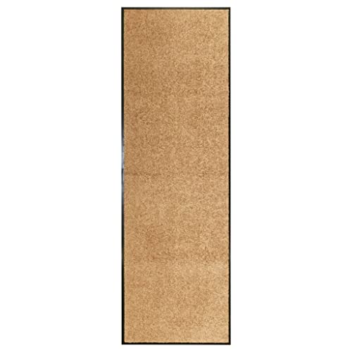 Paillasson lavable crème grand format de faible épaisseur pour portes