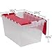 Akro-Mils KeepBox 12 Gallon Storage Container, Nesting and Stackable Plastic Storage Box with Lid Attached, Clear Tote for Garages, Closets, and Moving, 21-1/2