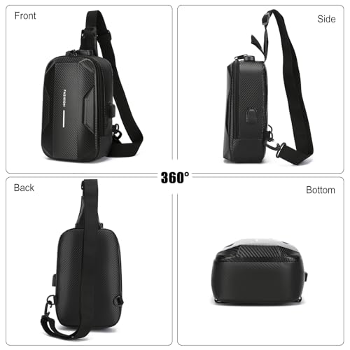 Morrales deportivos FANDARE Crossbody impermeable negro miniatura 6