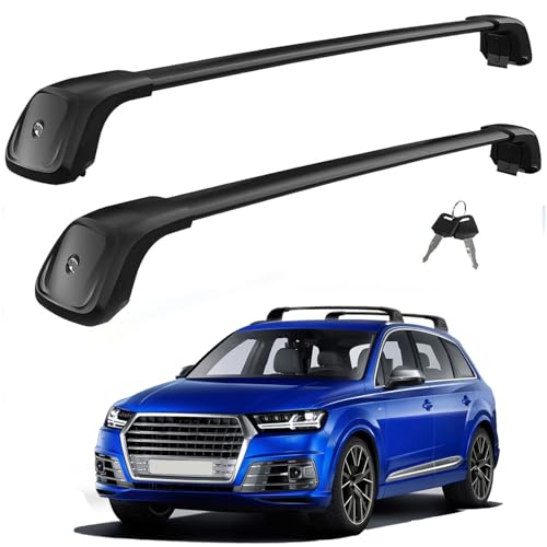 Etesan 220LBS Roof Rack Fit for Audi Q7 2016-2025 (with Side Rails) Lockable Crossbars Luggage Rack