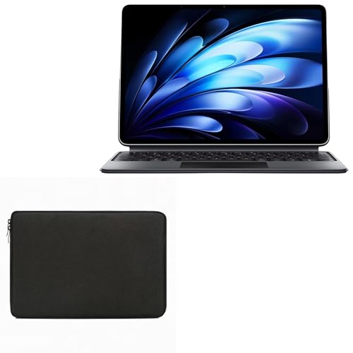 BoxWave Case Compatible with vivo Pad5 Pro - QuickZip PlushSuit, Dual Zipper Sleeve Pouch Case with Soft Interior - Jet Black