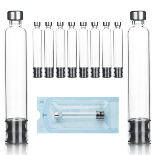 3ml Pen Cartridge for Peptide Pen 3cc Glass Cartridges Individually Sterilized Packaged Compatible with V1-V2 Pens with 11mm Long Stopper Pack of 10