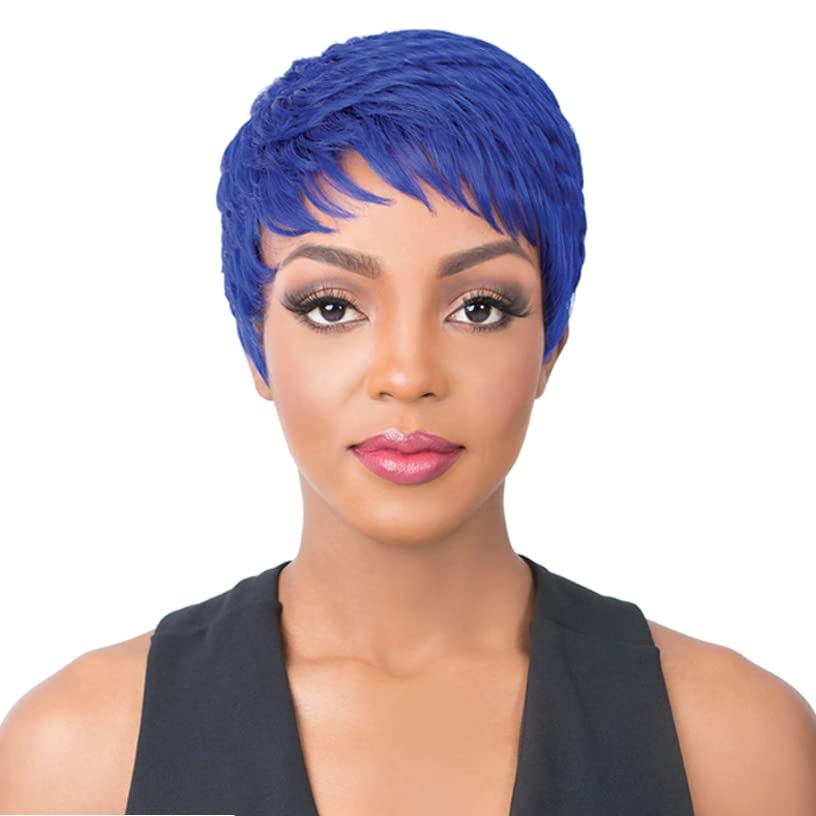 It's a Wig Iron Friendly, Fixie Cut Wigs with Wispy Bang, Long Nape for Full Cap Coverage - SUPER CUTE (ICE MINT)