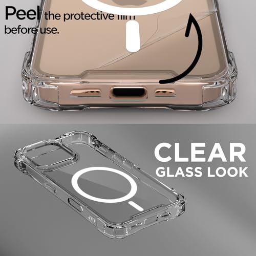Image of Amazon Basics Back Cover for iPhone 16 Pro Mag-Safe Shockproof PC + TPU Protective Case Magnetic Support Bumper Case (Transparent Mag-Safe)