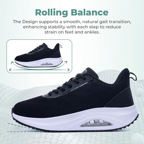 Image of Autper Plantar Fasciitis Shoes Women Walking Arch Support Tennis Casual Athletic Nurse Orthotic Sneakers for Foot Pain Relief