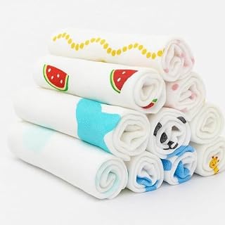 Bhoomi Impex Muslin Baby Washcloths for Newborn – Ultra Soft & Gentle Wipes – 12x12 Inch Reusable Face Towels – Multicolou... Price In India