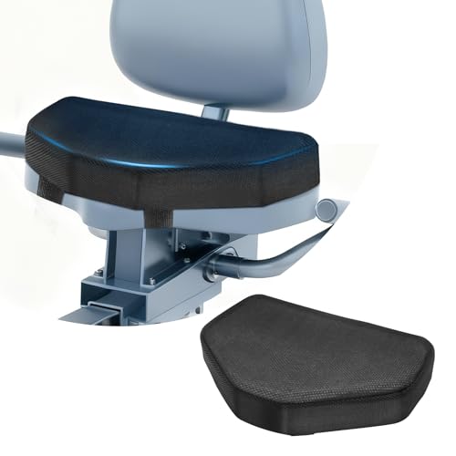 Recumbent Bike Seat Cushion, Comfortable Exercise Bike Seat Cushion with Washable Anti-Slip Cover, Universal Foam Rower Mat Pad for Rowing Machine